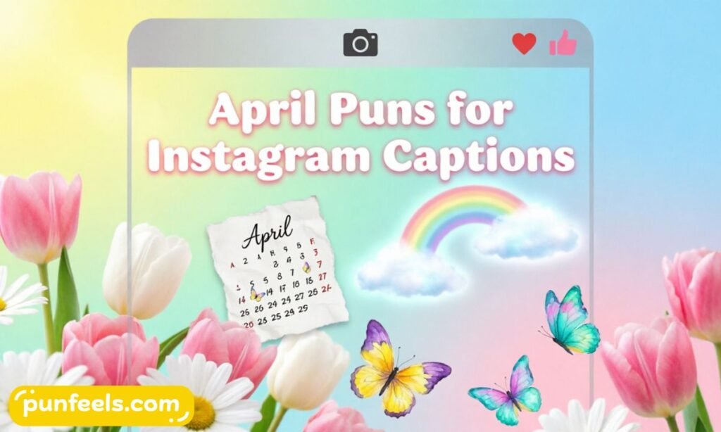April puns for Instagram captions spring 2026