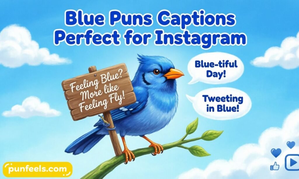 Blue Puns Captions Perfect for Instagram