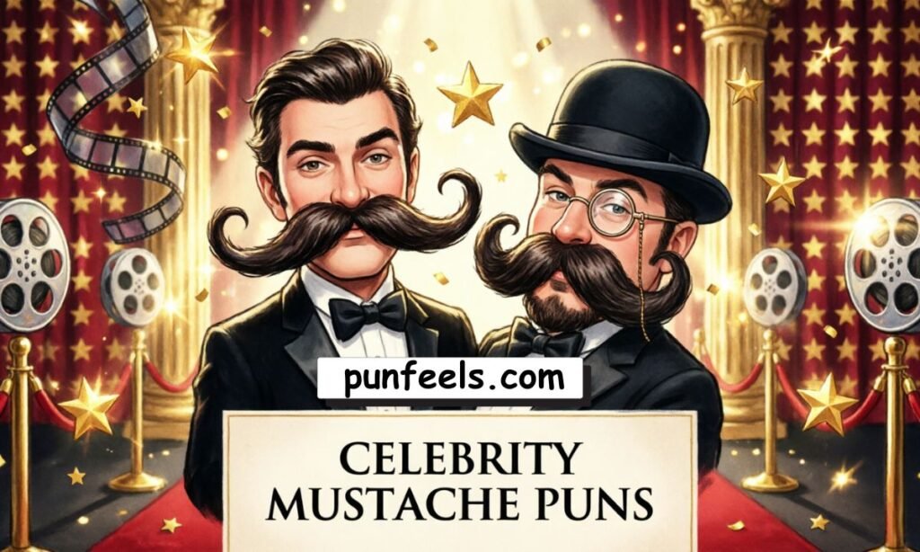 Celebrity Mustache Puns