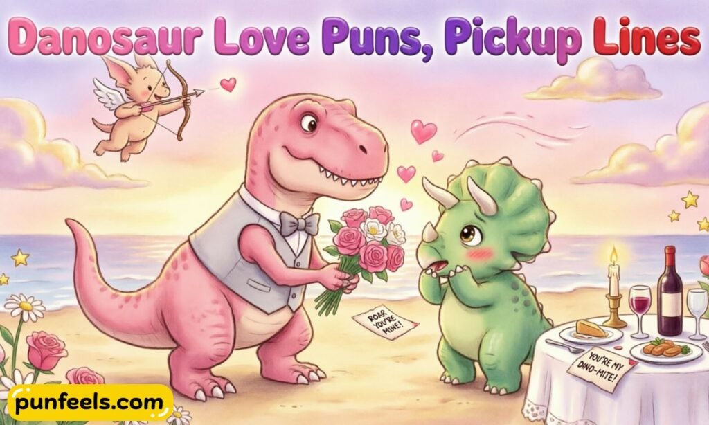 Danosaur Love Puns, Pickup Lines