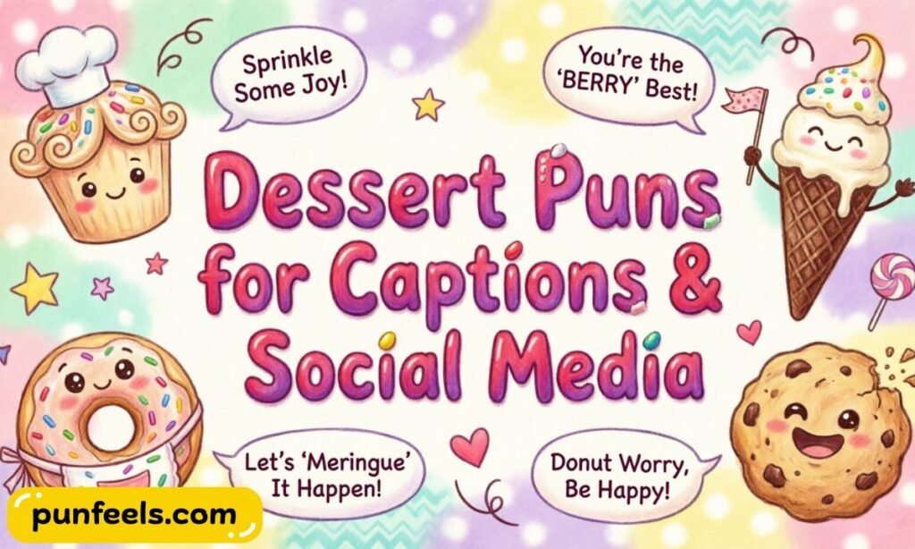 Dessert Puns for Captions and Social Media