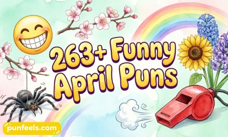 funny April puns and jokes collection 2026 with hilarious wordplay for captions and social media humor