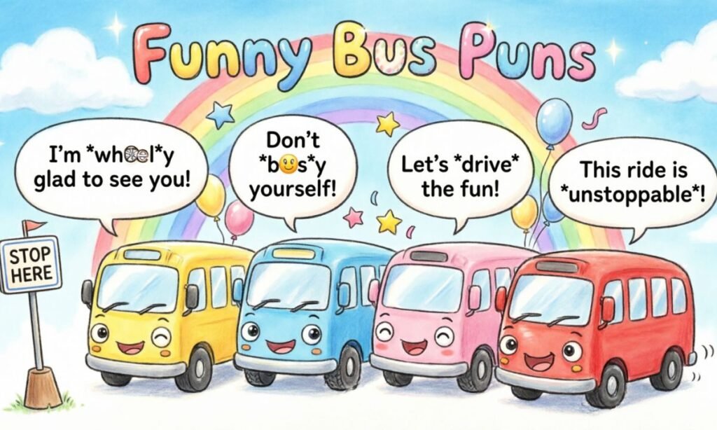 Funny Bus Puns Captions