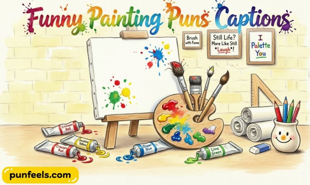 Funny Painting Puns Captions