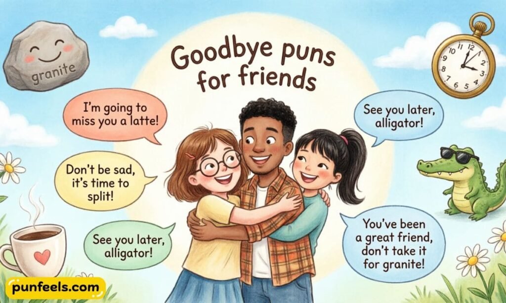 Goodbye Puns for Friends