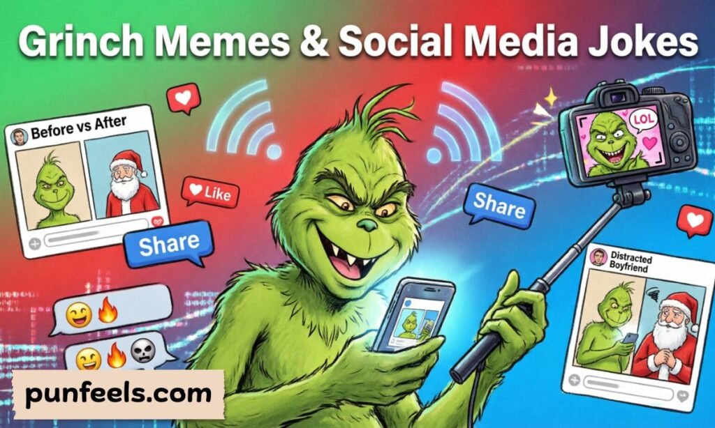 Grinch Memes and Social Media Jokes