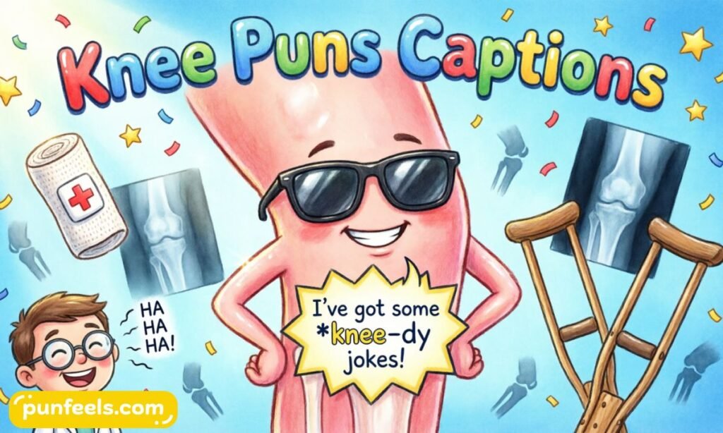 Knee Puns Captions
