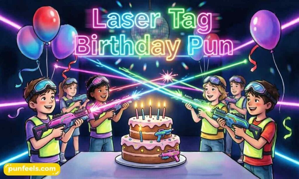 Laser Tag Birthday Pun
