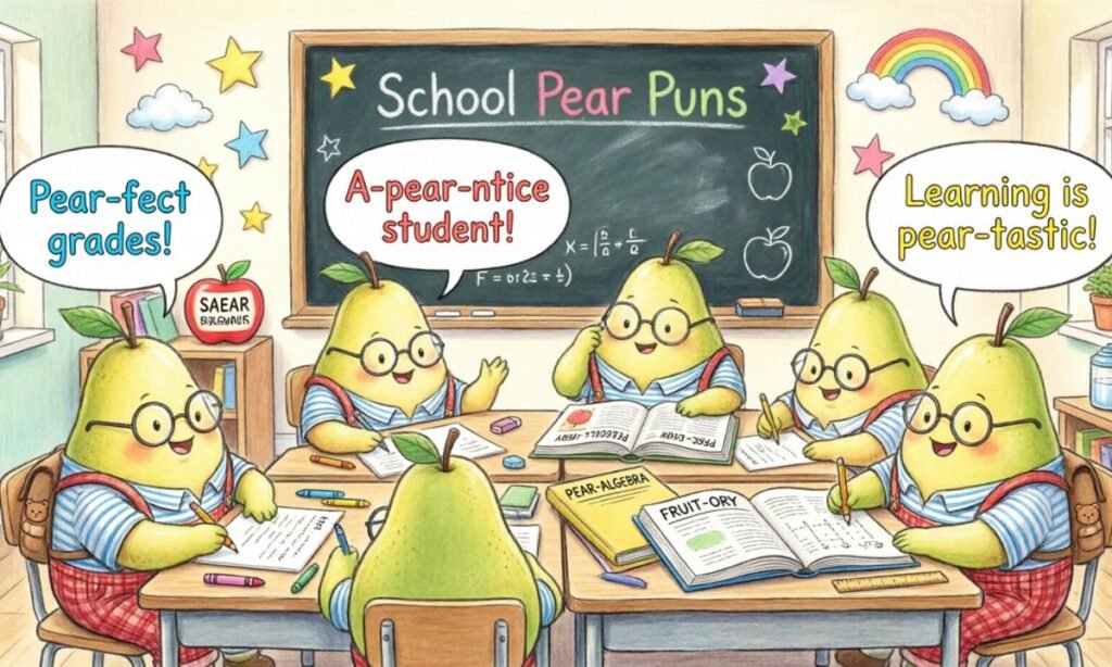 School Pear Puns