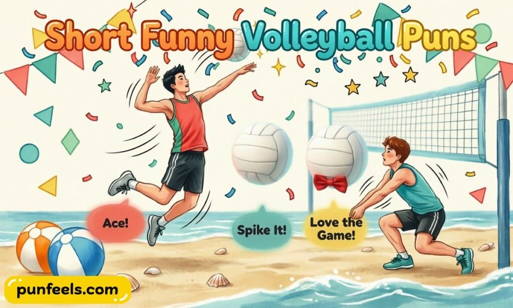 Short Funny Volleyball Puns
