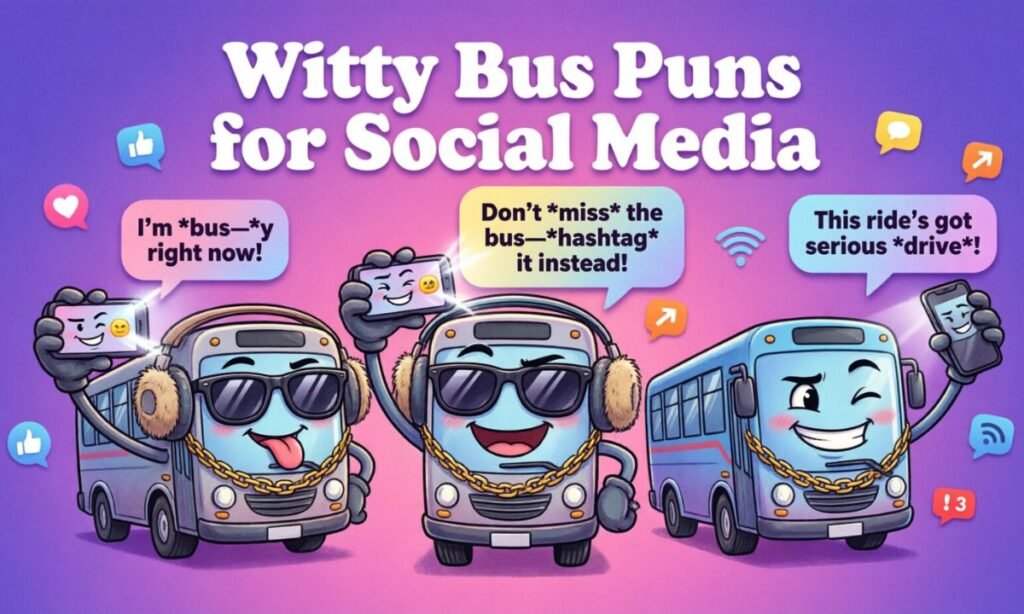 Witty Bus Puns for Social Media