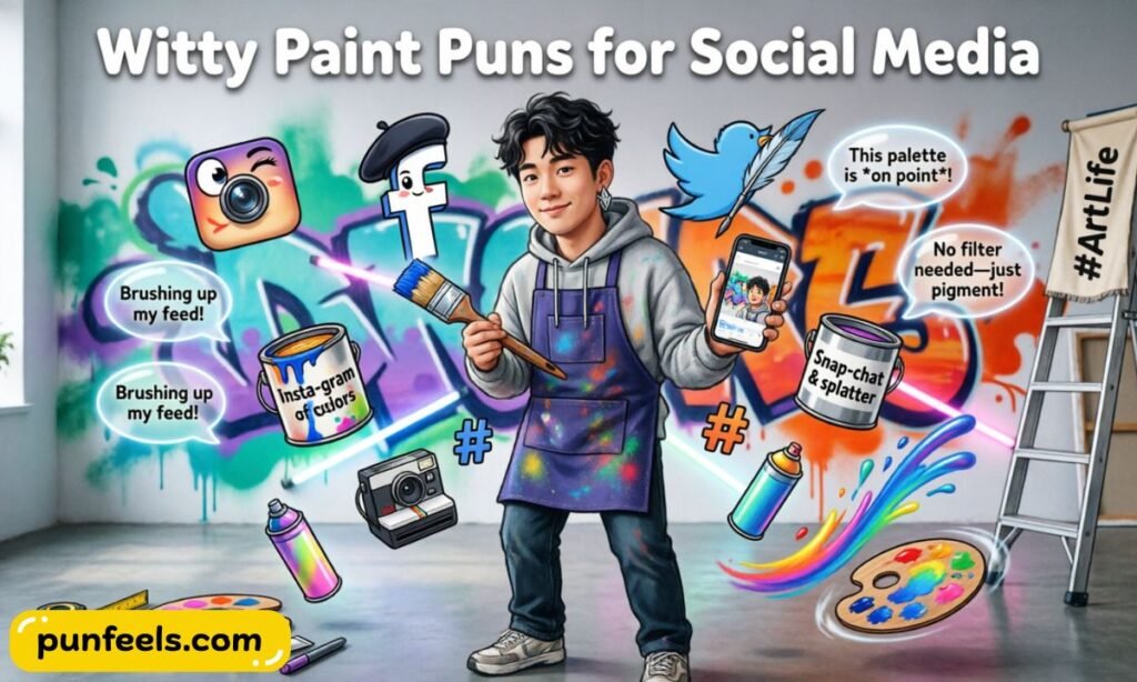 Witty Paint Puns for Social Media