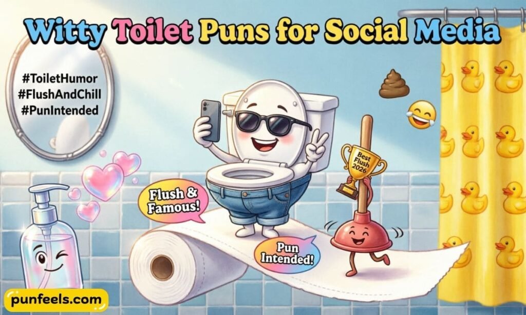 Witty Toilet Puns for Social Media