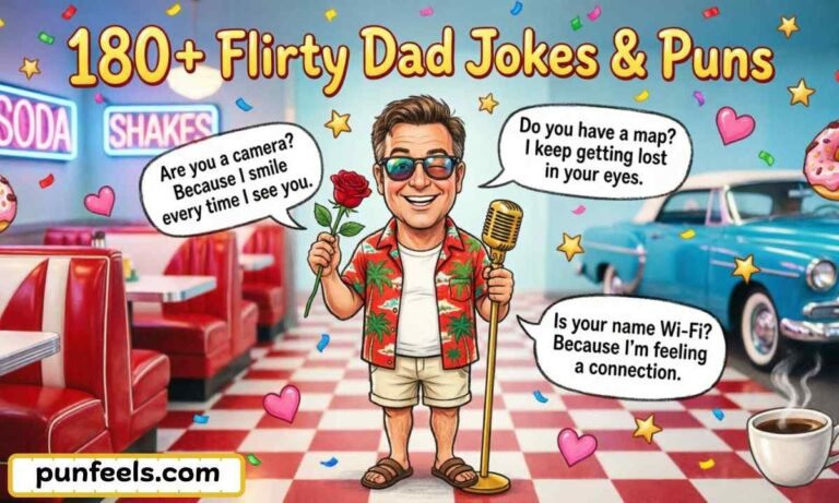 180+ Flirty Dad Jokes & Puns Feature Image