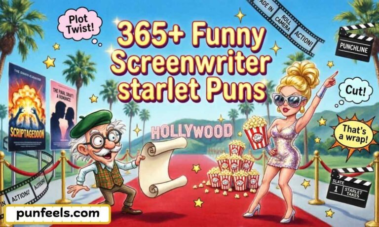 365+ Funny Screenwriter starlet Puns Feature Image