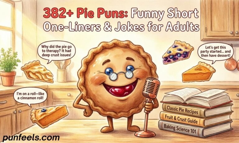 382+ Pie Puns Funny Short One-Liners & Jokes for Adults