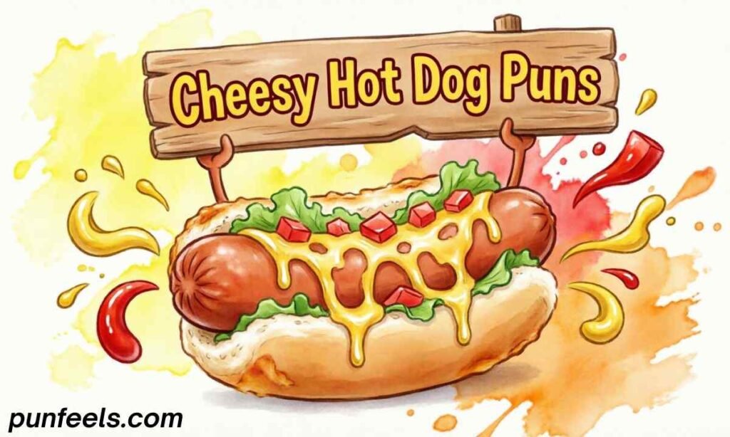 Cheesy Hot Dog Puns