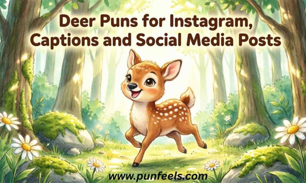 Deer Puns for Instagram, Captions and Social Media Posts