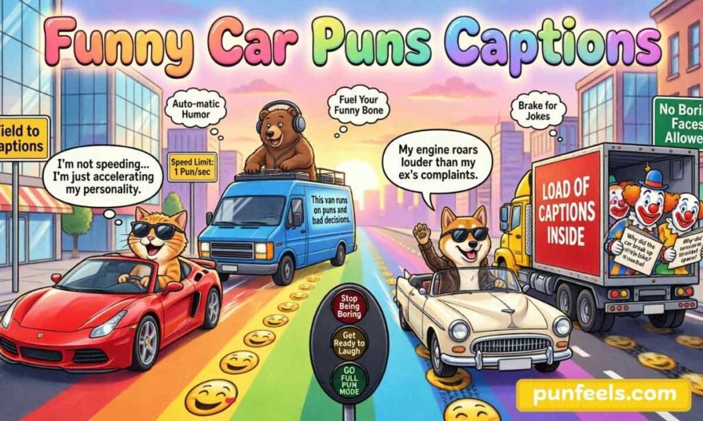 Funny Car Puns Captions