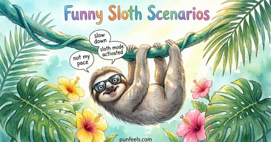 Funny Sloth Scenarios