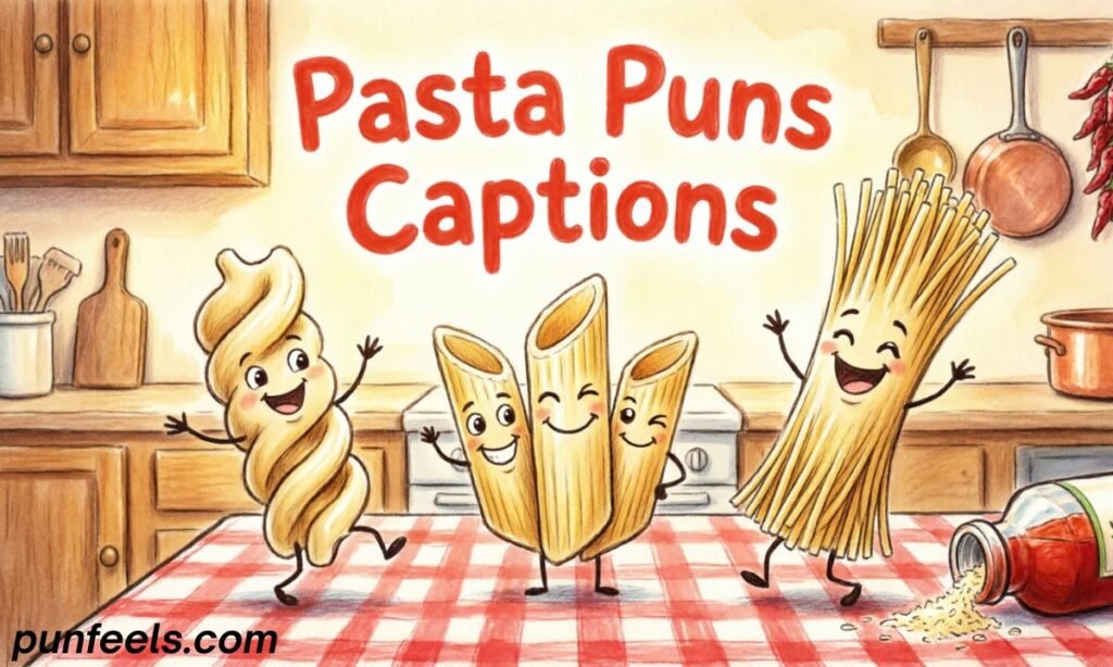 Pasta Puns Captions