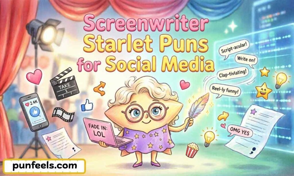 Screenwriter Starlet Puns for Social Media