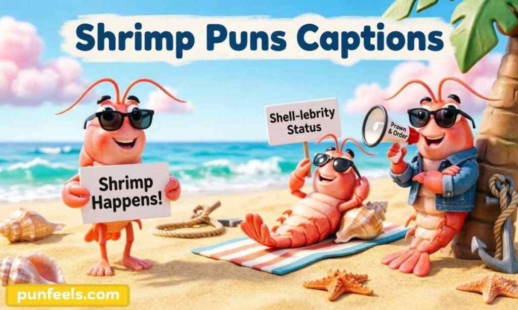 Shrimp Puns Captions