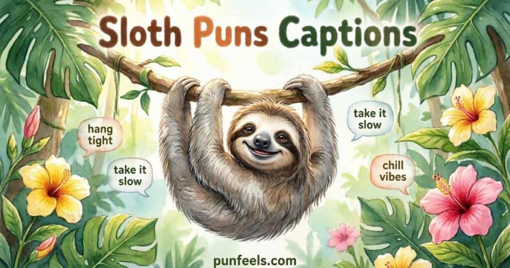 Sloth Puns Captions