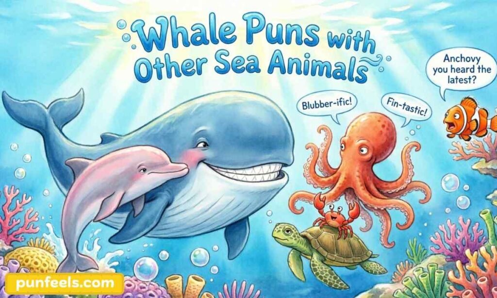 Whale Puns with other sea Animals