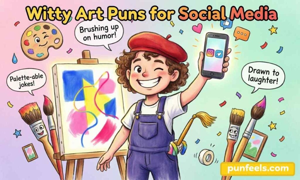 Witty Art Puns for Social Media