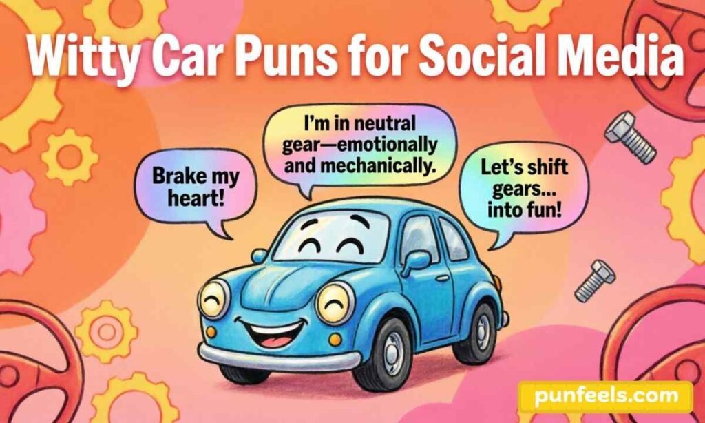 Witty Car Puns for Social Media