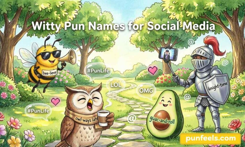 Witty Pun Names for Social Media