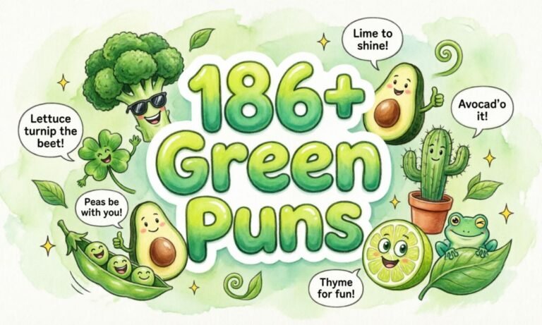 186+ Green Puns