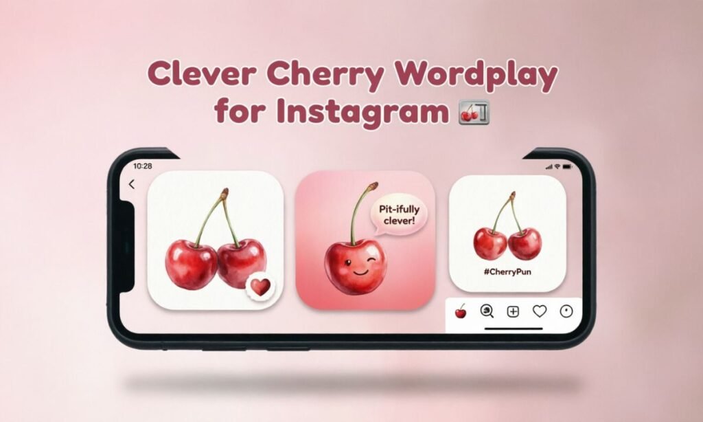 Clever Cherry Wordplay for Instagram