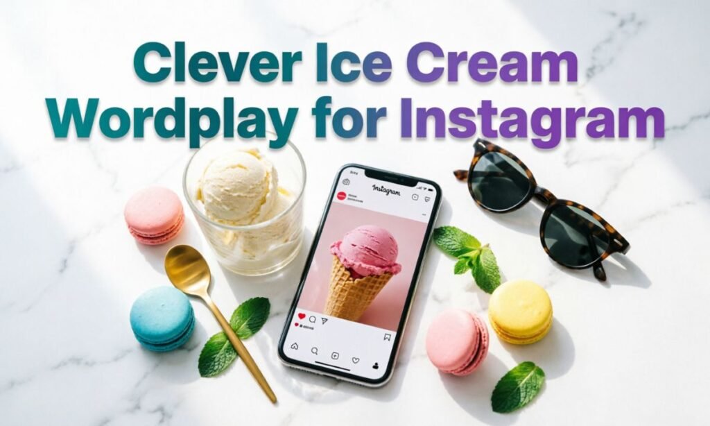Clever Ice Cream Wordplay for Instagram