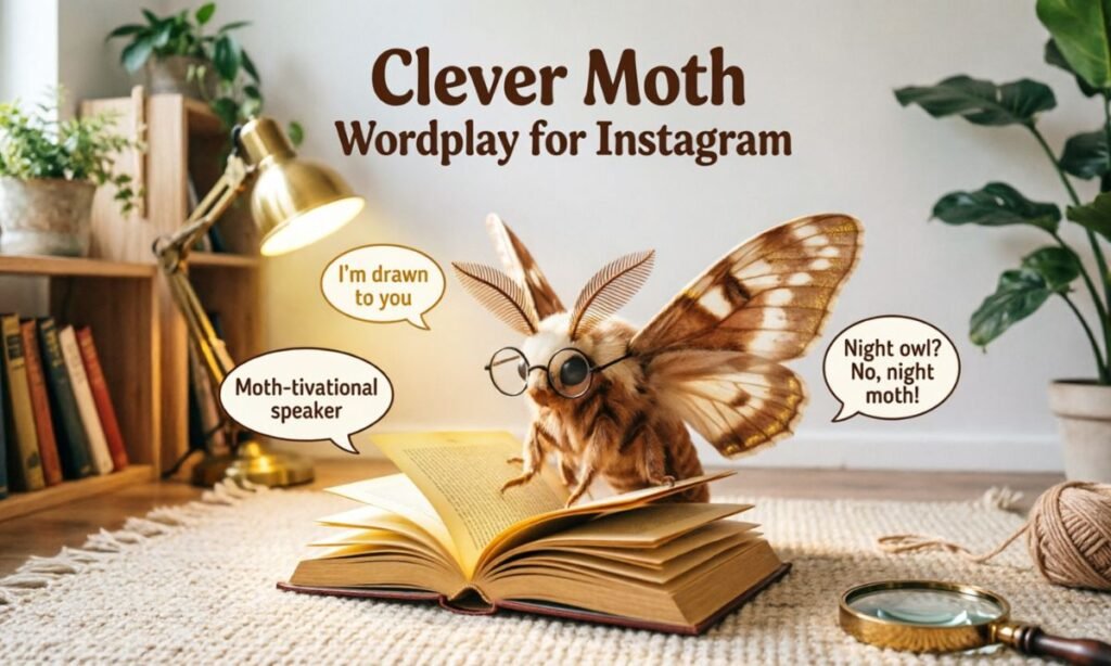 Clever Moth Wordplay for Instagram 