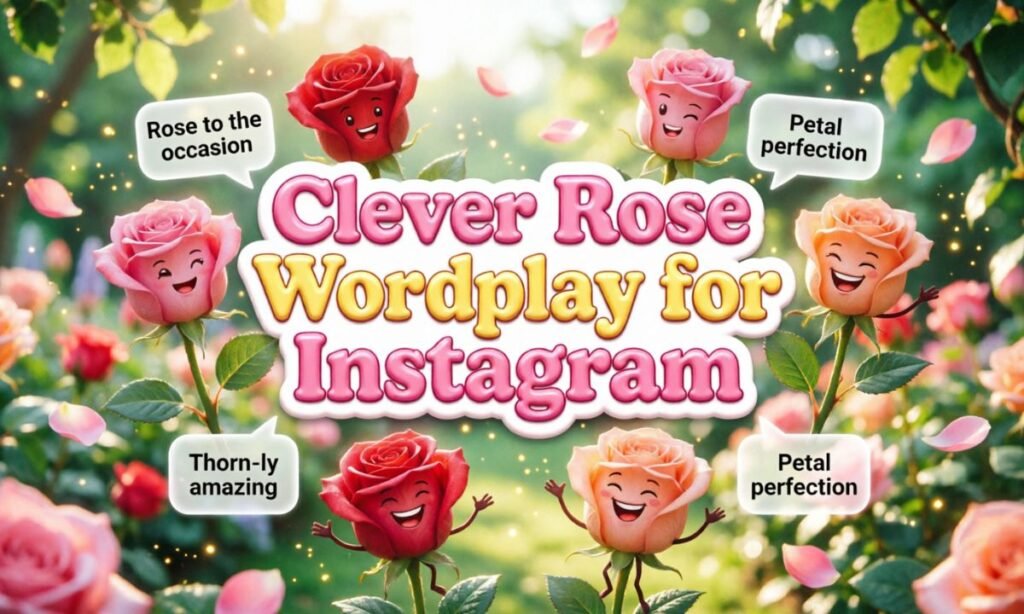 Clever Rose Wordplay for Instagram
