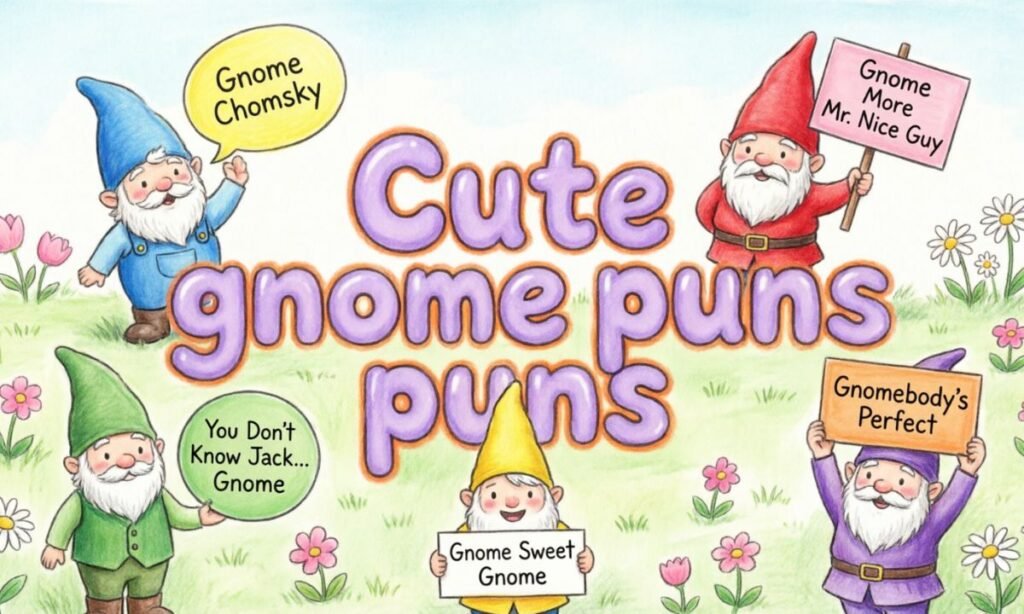 Cute gnome puns