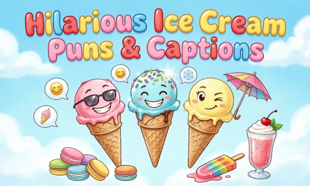 Hilarious Ice Cream Puns & Captions