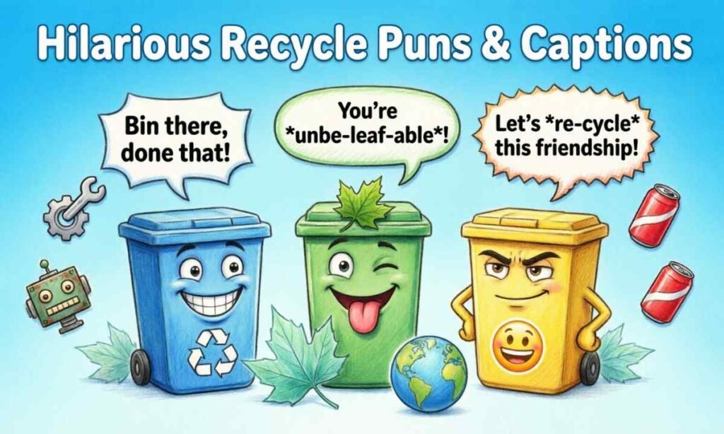 Hilarious Recycle Puns & Captions