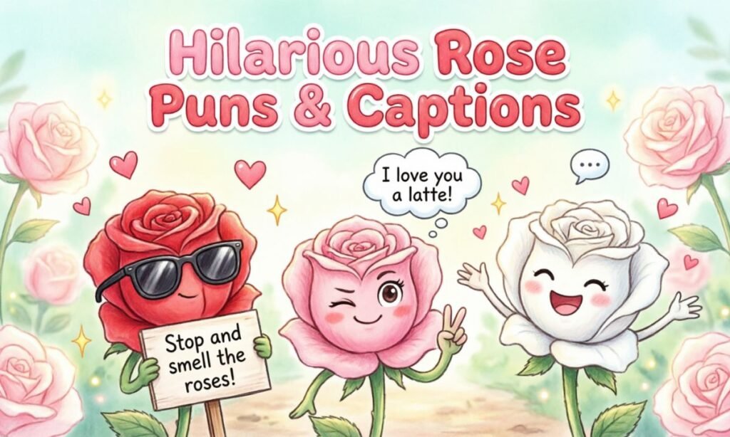Hilarious Rose Puns & Captions