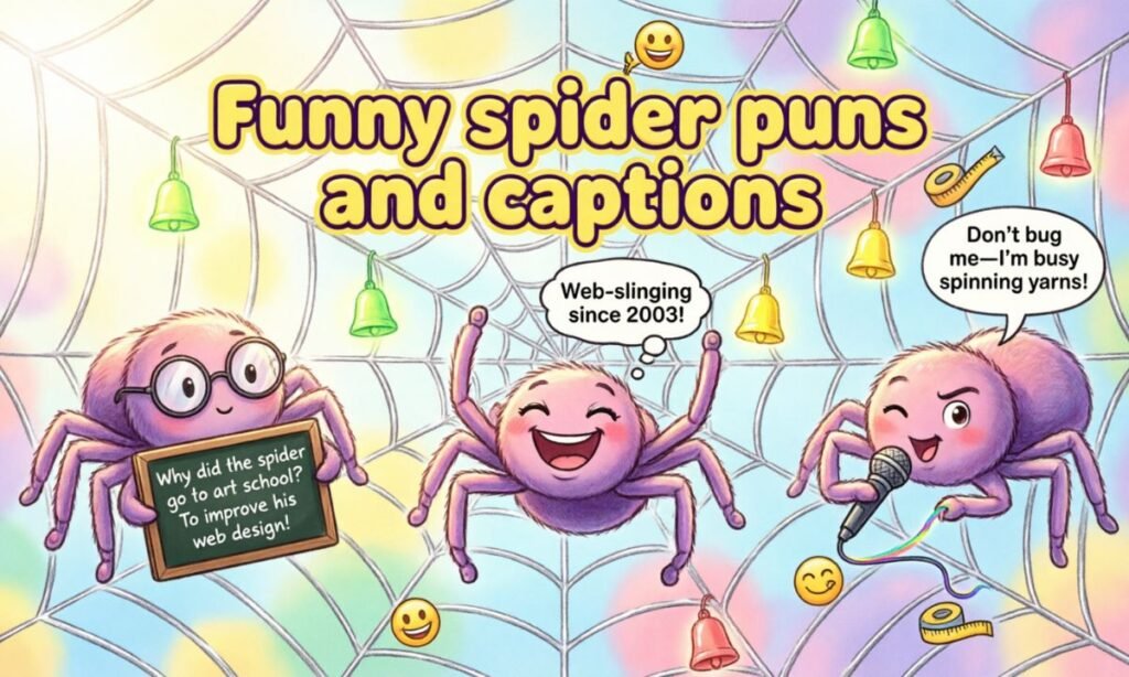 Hilarious Spider Puns & Captions