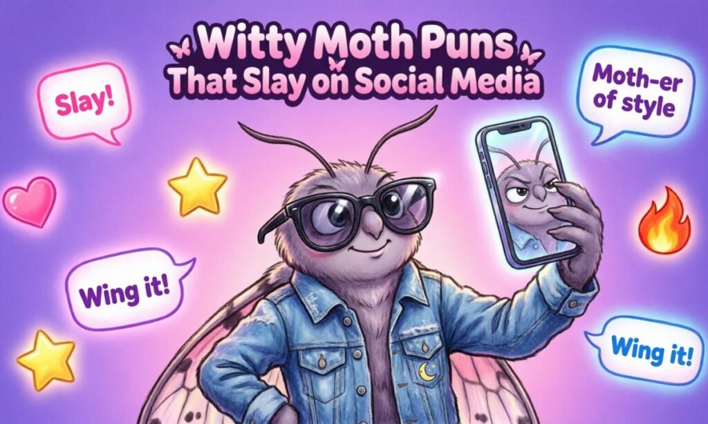 Witty Moth Puns That Slay on Social Media