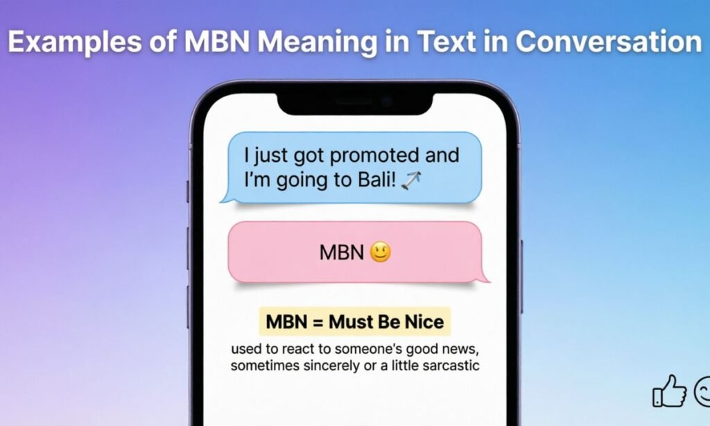 Examples of MBN Meaning in Text in Conversation
